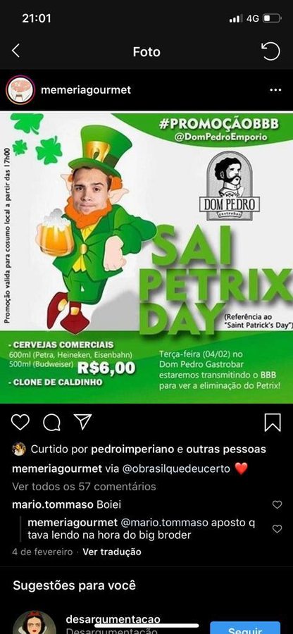 Repost da Memeria Gourmet: a arte rodando pelas páginas de humor.